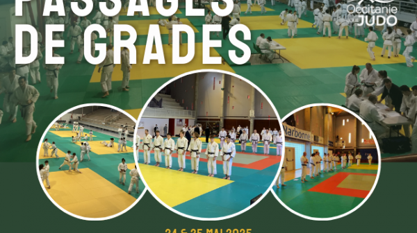 Horaires Passages de Grades - 24 et 25 mai 2025